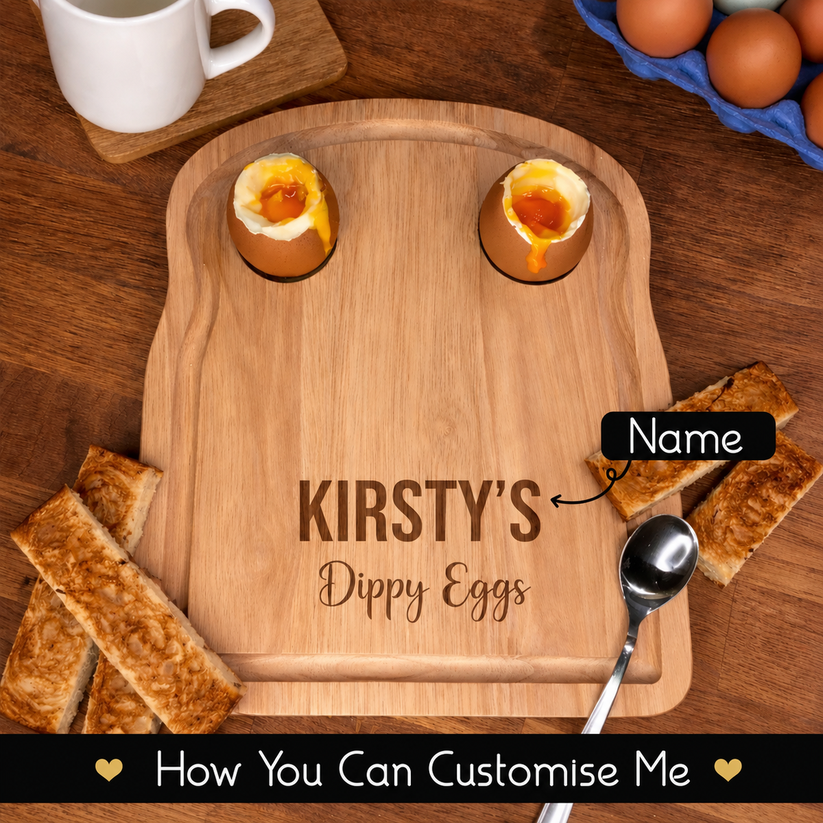 Personalised Engraved Dippy Egg Board