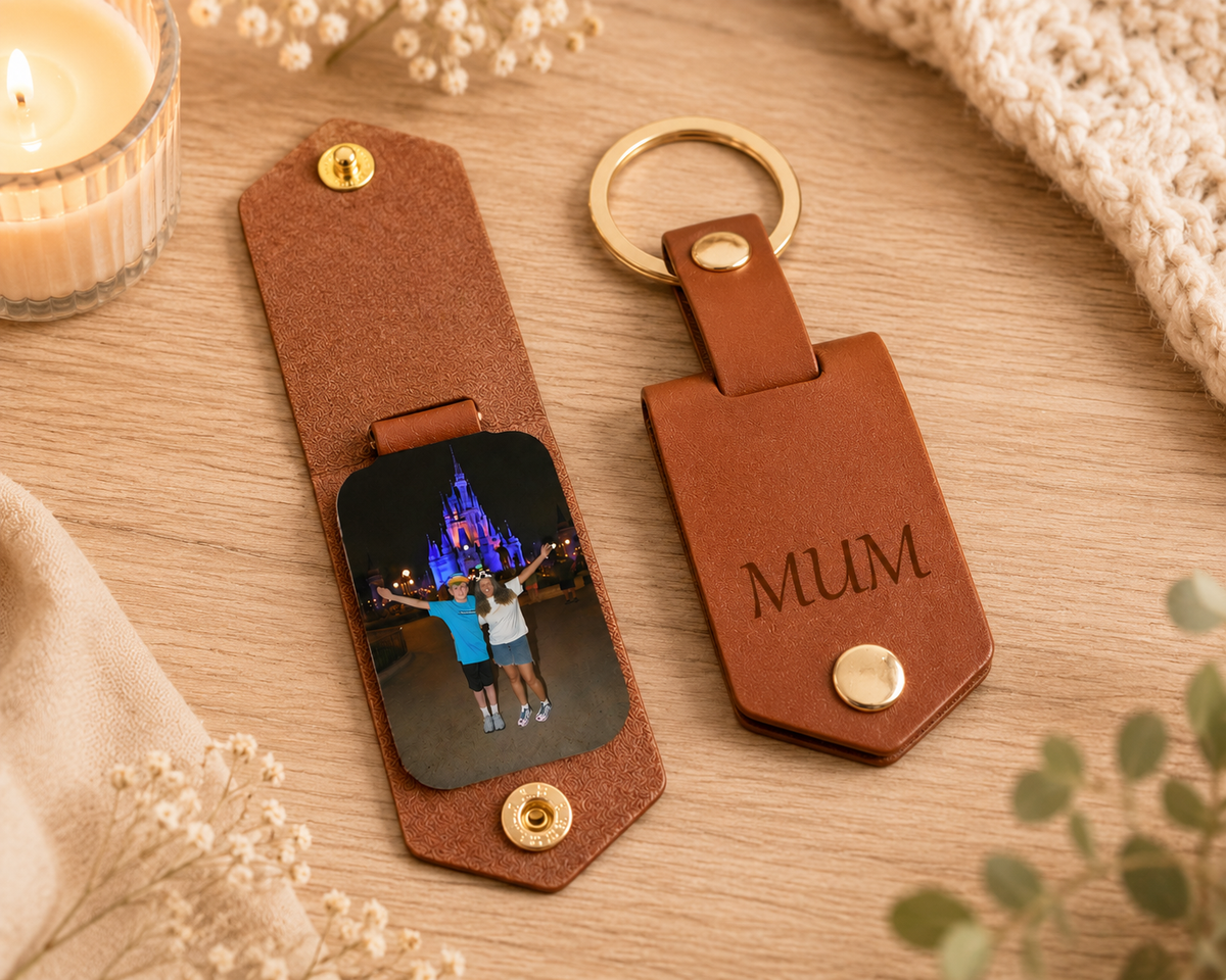Personalised Photo Keyring | Vegan Leather Photo Keepsake