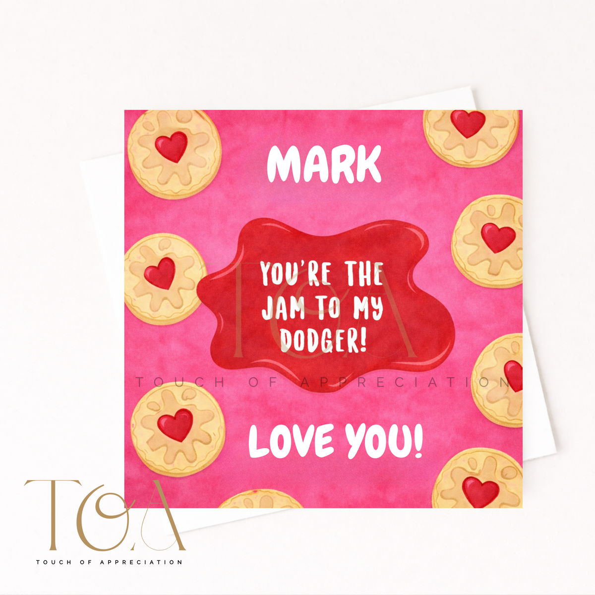 "You're the Jam to My Dodger" Funny Greeting Card