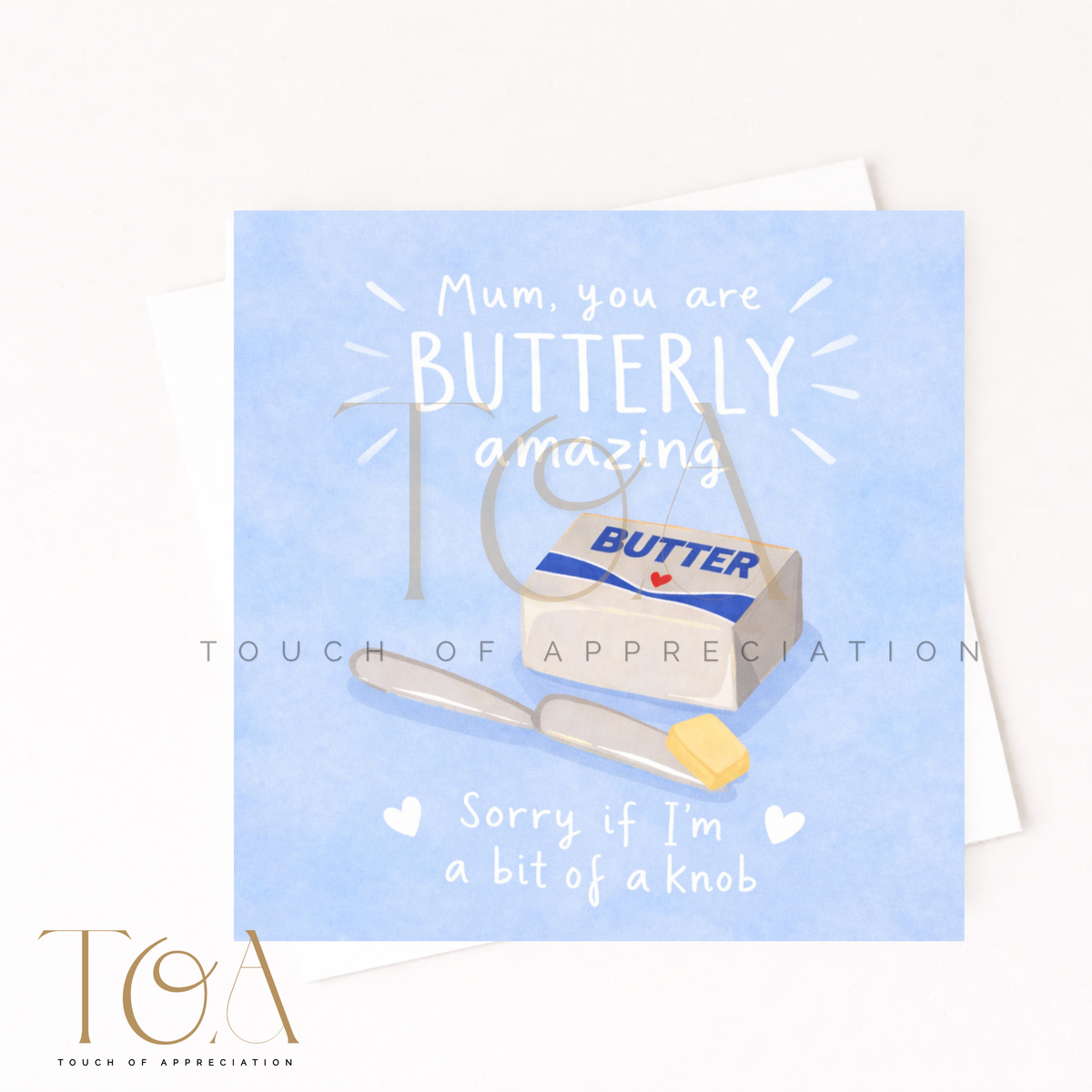 Funny Mum Card – Butterfly Amazing Butter Pun Card