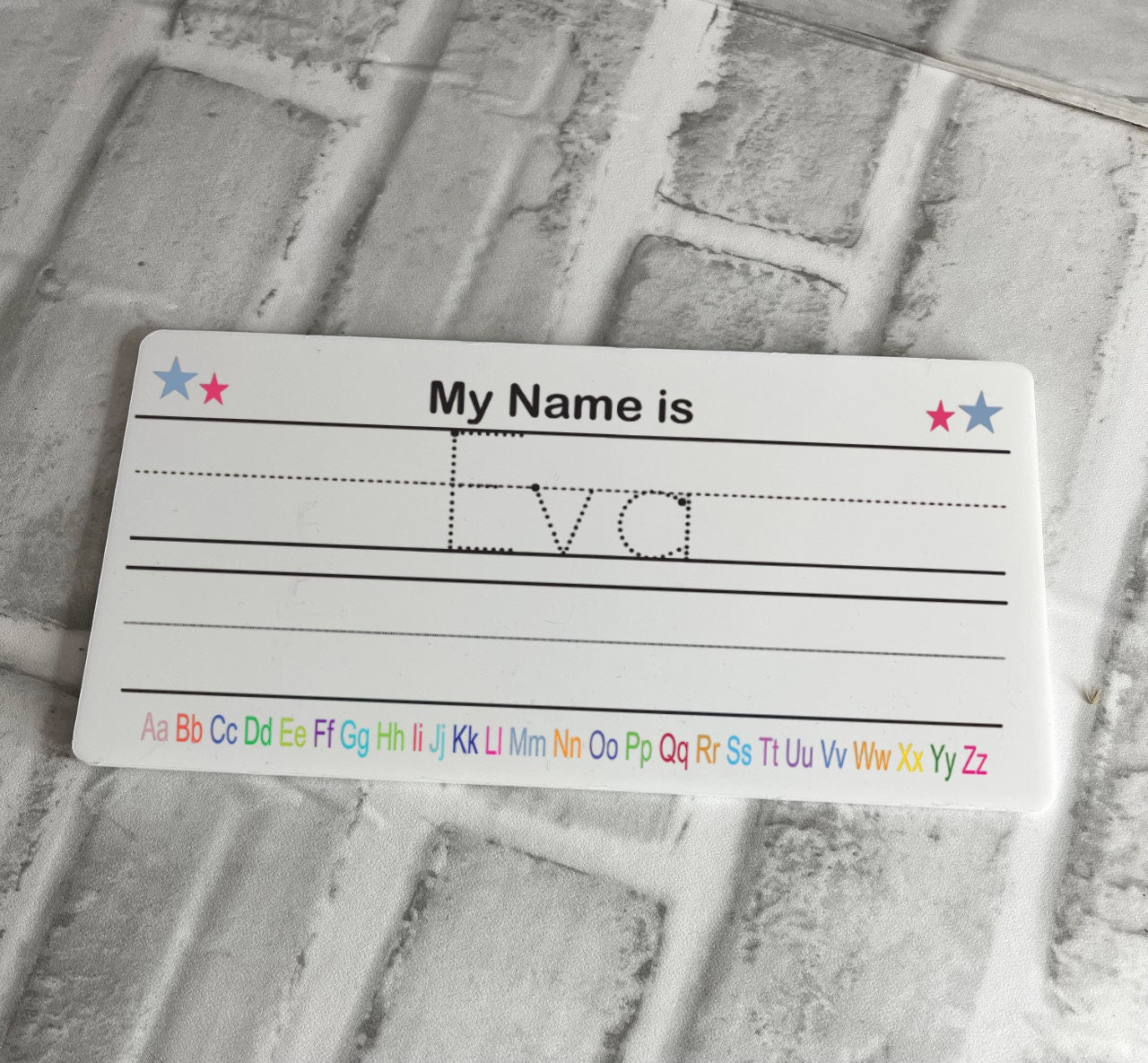 Personalised Learning To Write Your Name | Wipeable Tracing Mat | Forename or forename and numbers