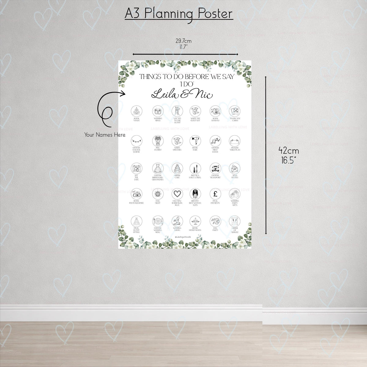 Personalised LGBTQI+ Wedding Scratch Off Poster | Engagement Gift, Bride to Be | LGBTQI+ Wedding