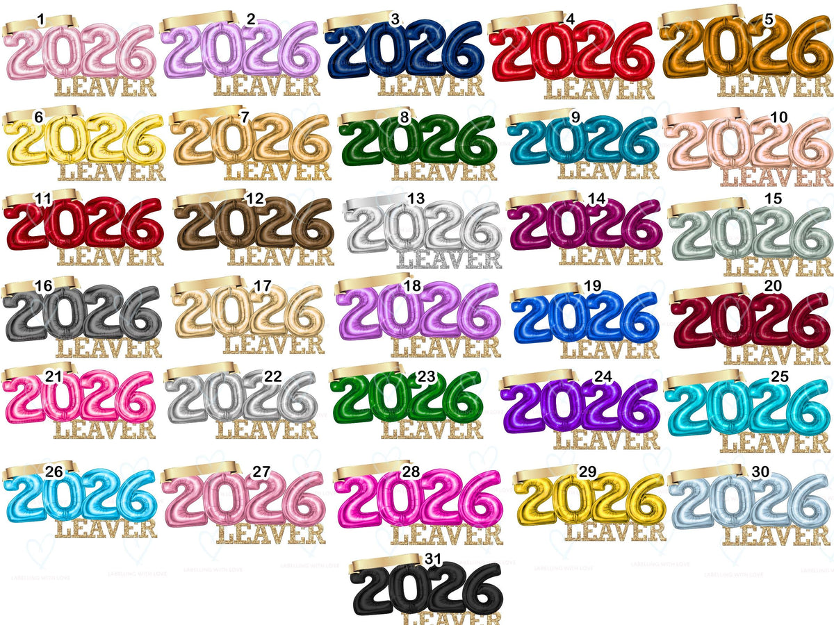 Personalised Leavers Autograph Book 2026 | Custom School Memory Book | Choose Balloon Colour | End of School Keepsake | Year 6 Leavers Gift