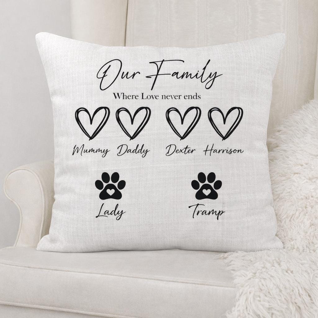 Personalised Family Cushion