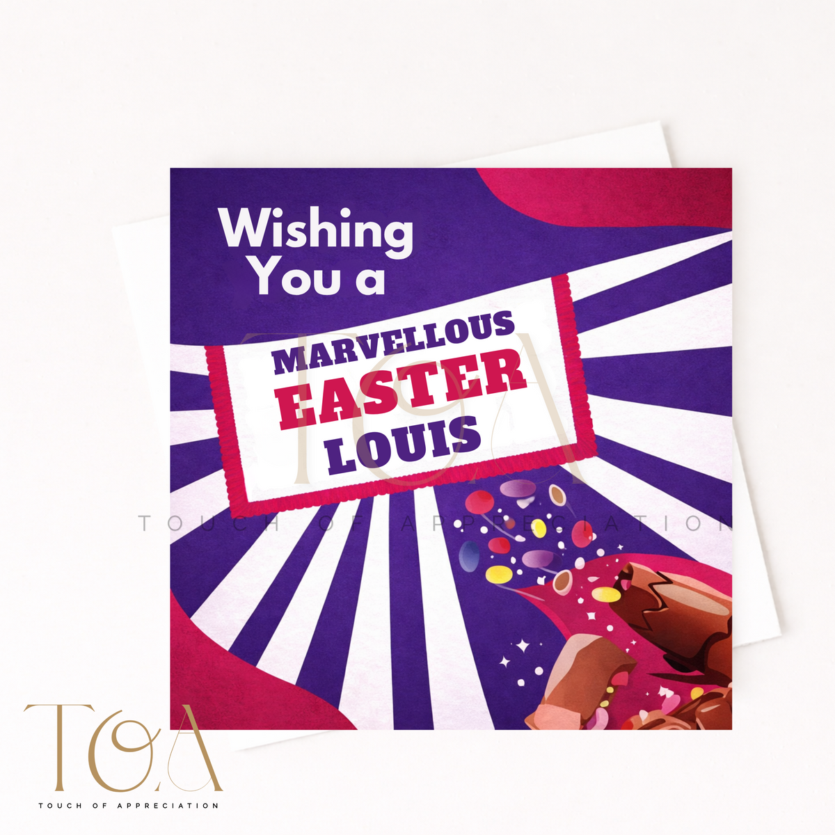 Personalised Easter Card - Marvellous Easter Custom Name Card