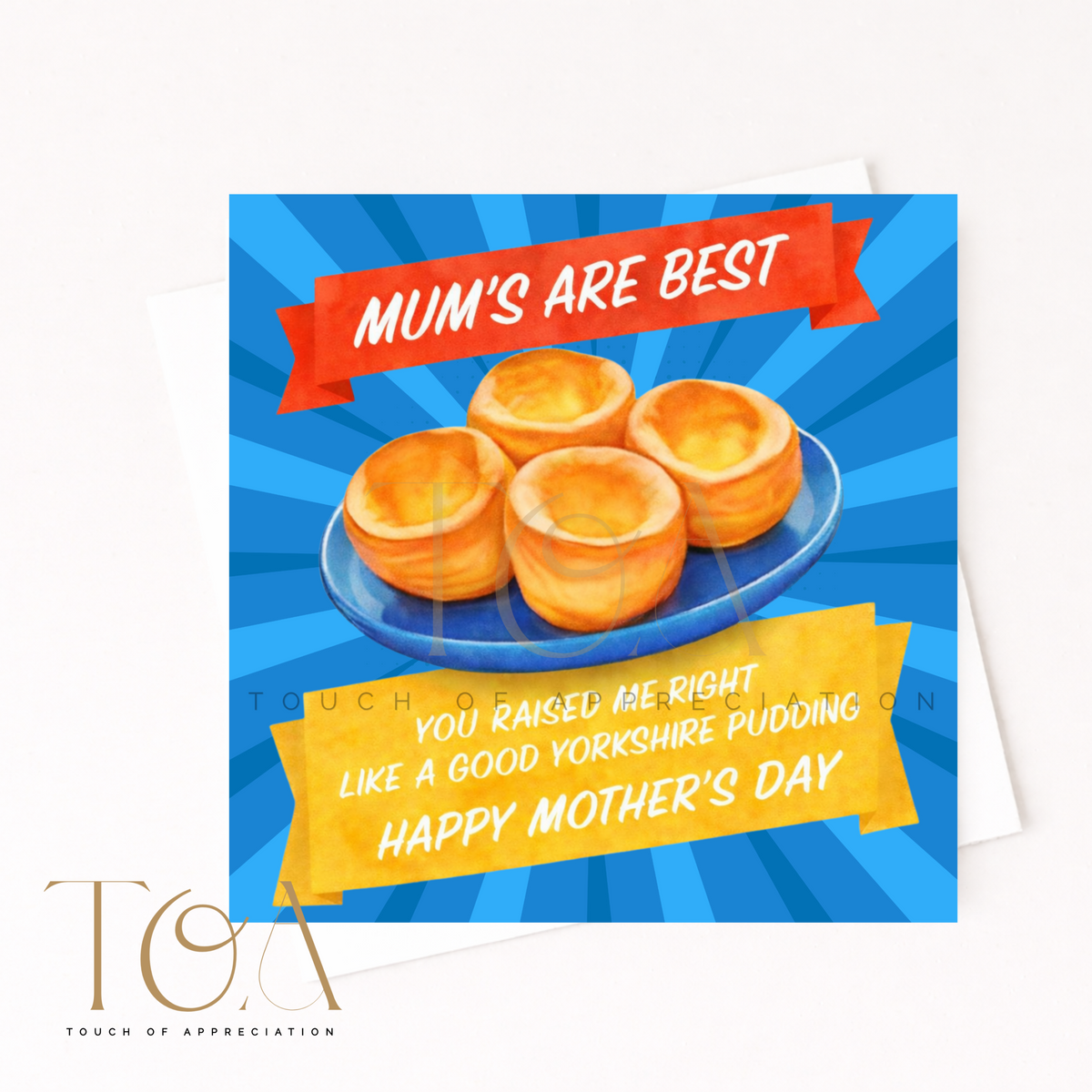 British Humour- Yorkshire Pudding Mothers Day Card
