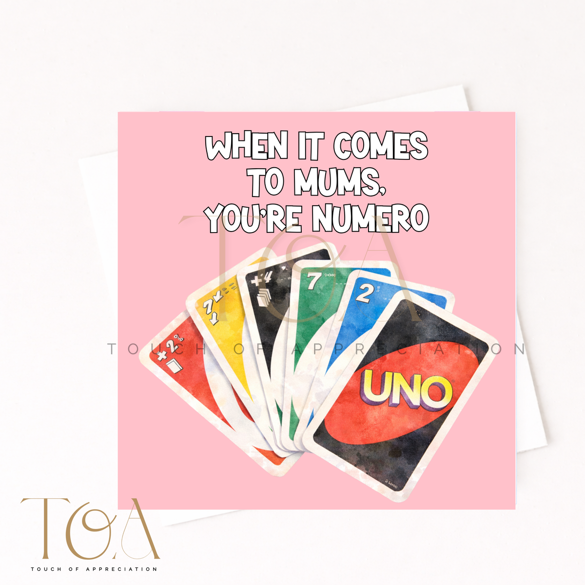 Funny Mum 'UNO' Word play Card
