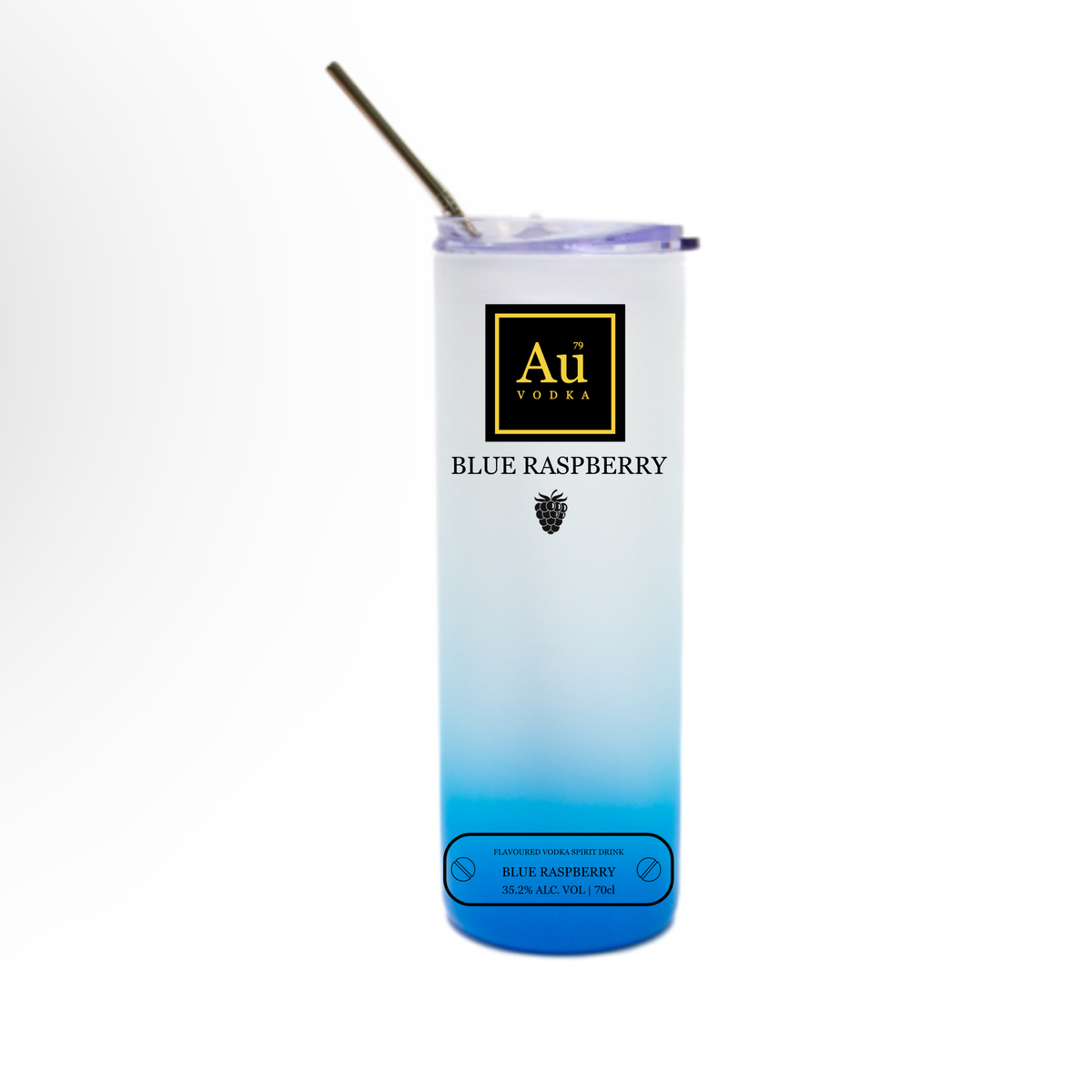 Personalised Vodka Cocktail Cup – Reusable Tumbler with Straw