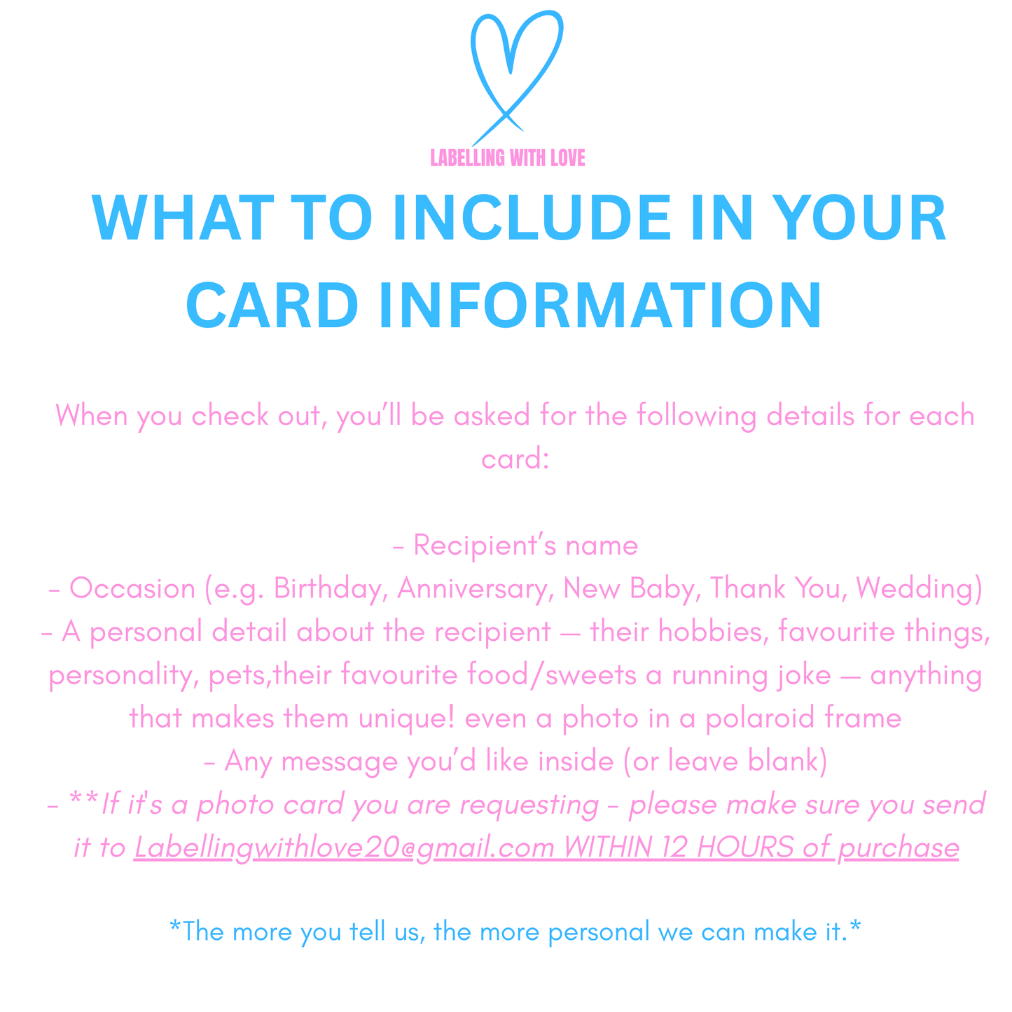 Labelling with Love — Monthly Greeting Card Subscription