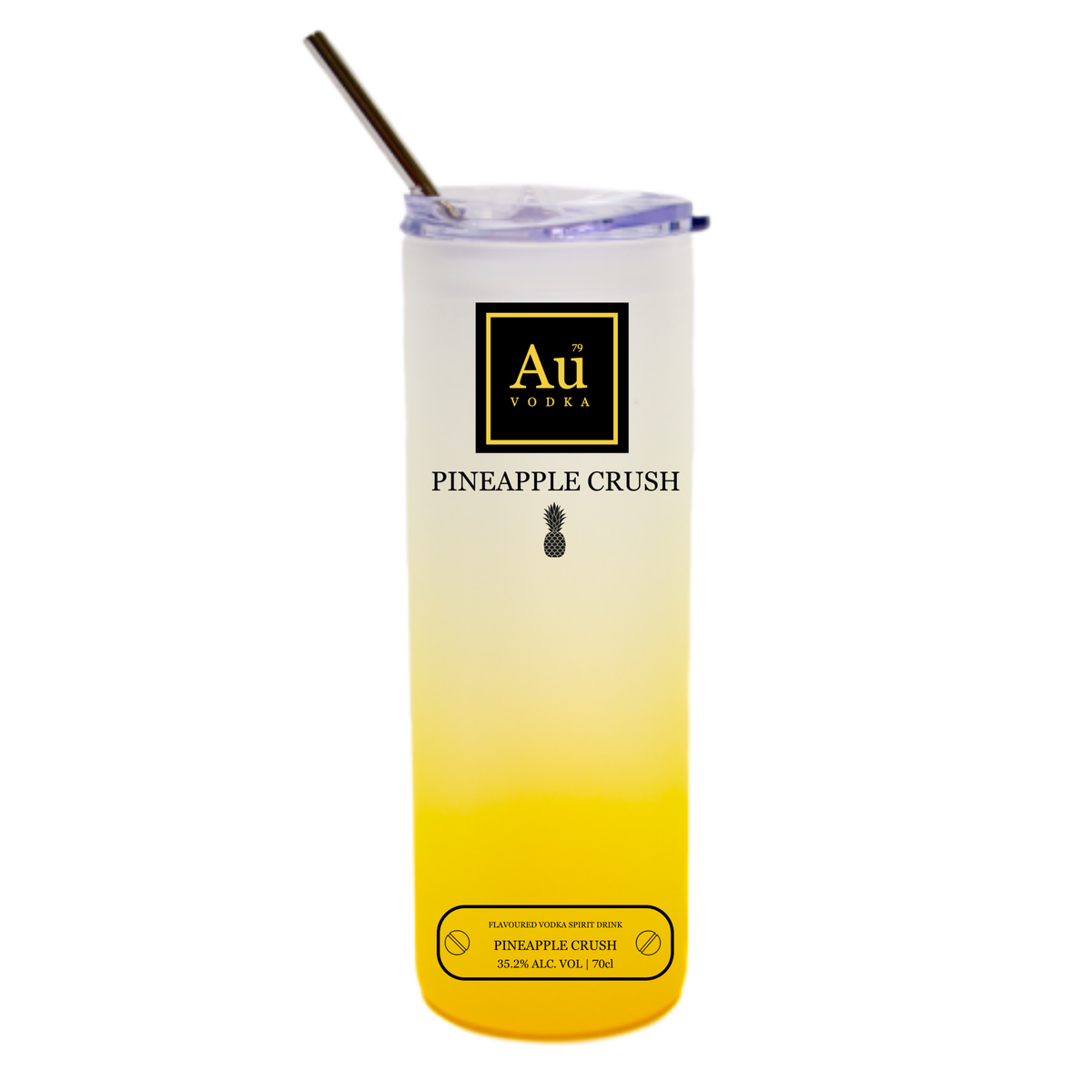 Personalised Vodka Cocktail Cup – Reusable Tumbler with Straw