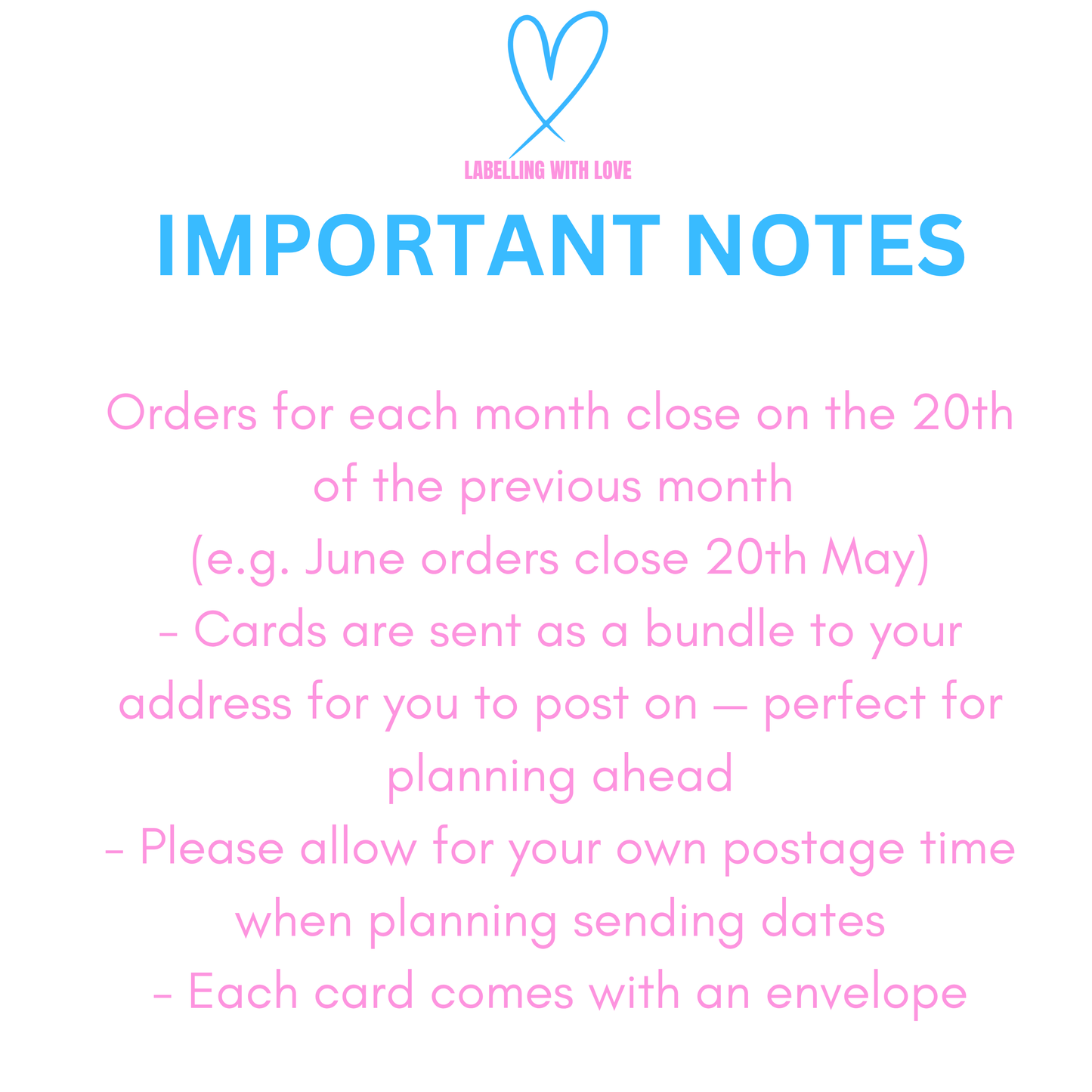 Labelling with Love — Monthly Greeting Card Subscription
