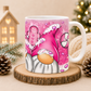 Pink Christmas Gonk Mug – Gingerbread Candy 11oz Festive Mug