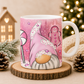 Pink Christmas Gonk Mug – Gingerbread Candy 11oz Festive Mug