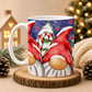 Red Christmas Gonk Mug – Festive Gnome Candy Cane 11oz Mug