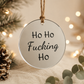 Funny Rude Christmas Bauble – Mirrored Acrylic Sweary Christmas Tree Decoration