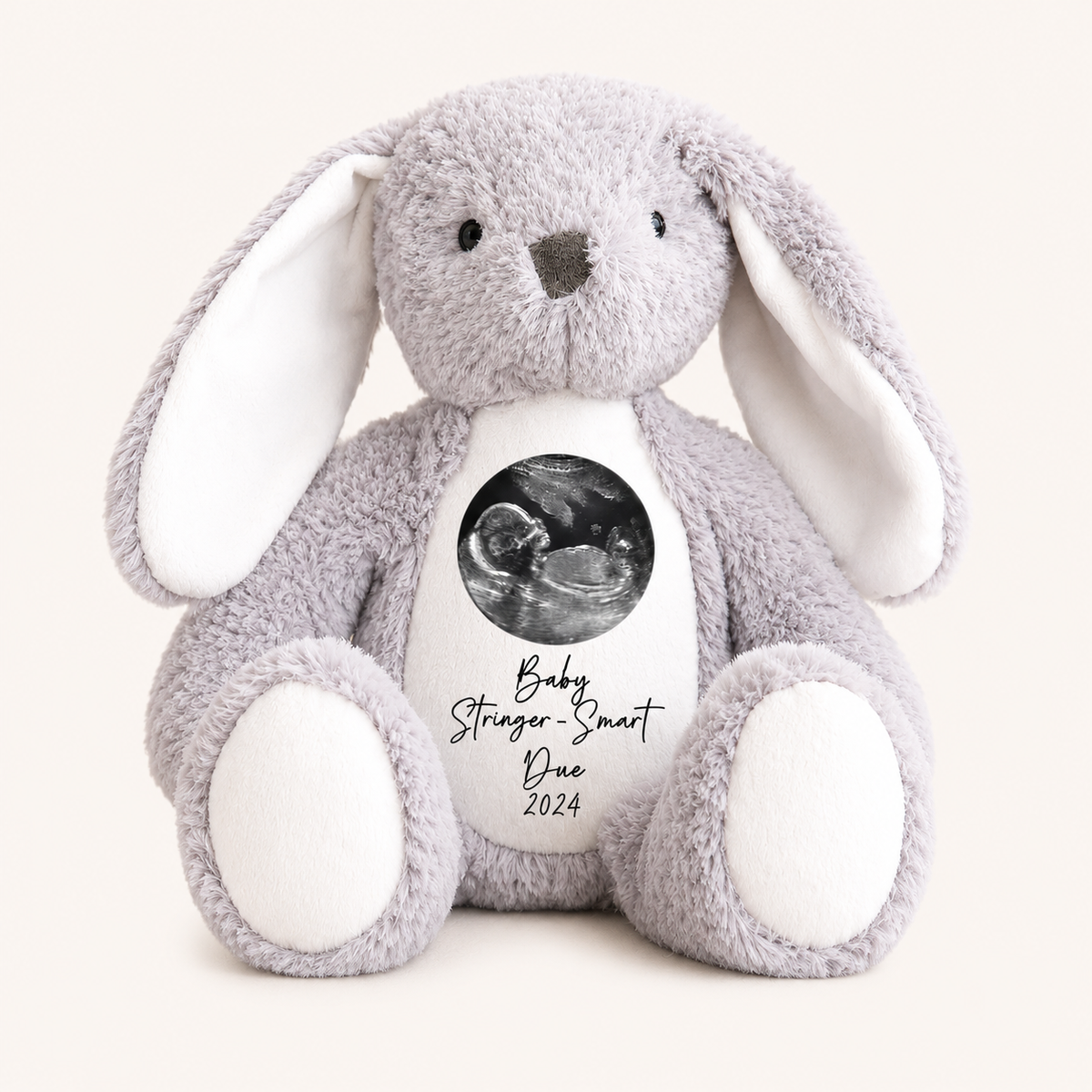 Personalised Ultrasound Scan Bunny | Baby Scan Keepsake | Pregnancy & New Baby Gift
