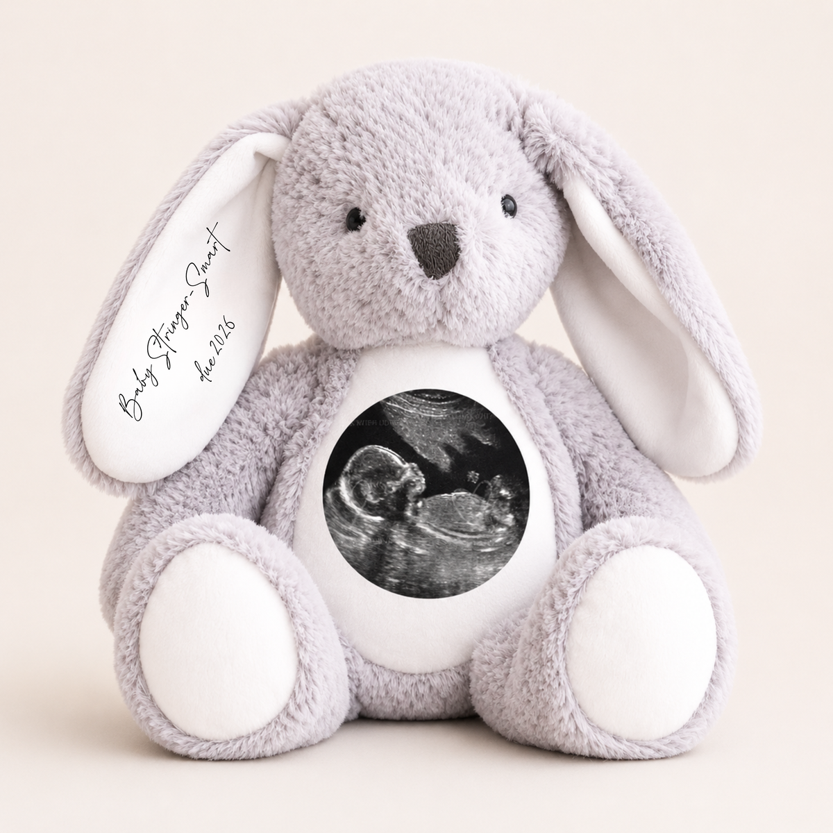 Personalised Ultrasound Scan Bunny | Baby Scan Keepsake | Pregnancy & New Baby Gift