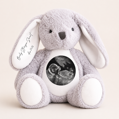 Personalised Ultrasound Scan Bunny | Baby Scan Keepsake | Pregnancy & New Baby Gift