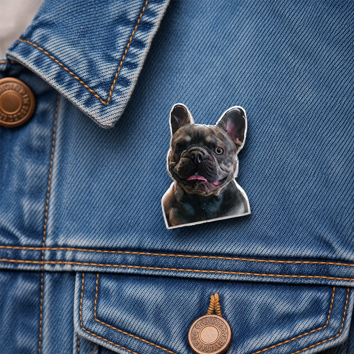 Custom Photo Pin Badge – Personalised Pet, Person or Picture Badge
