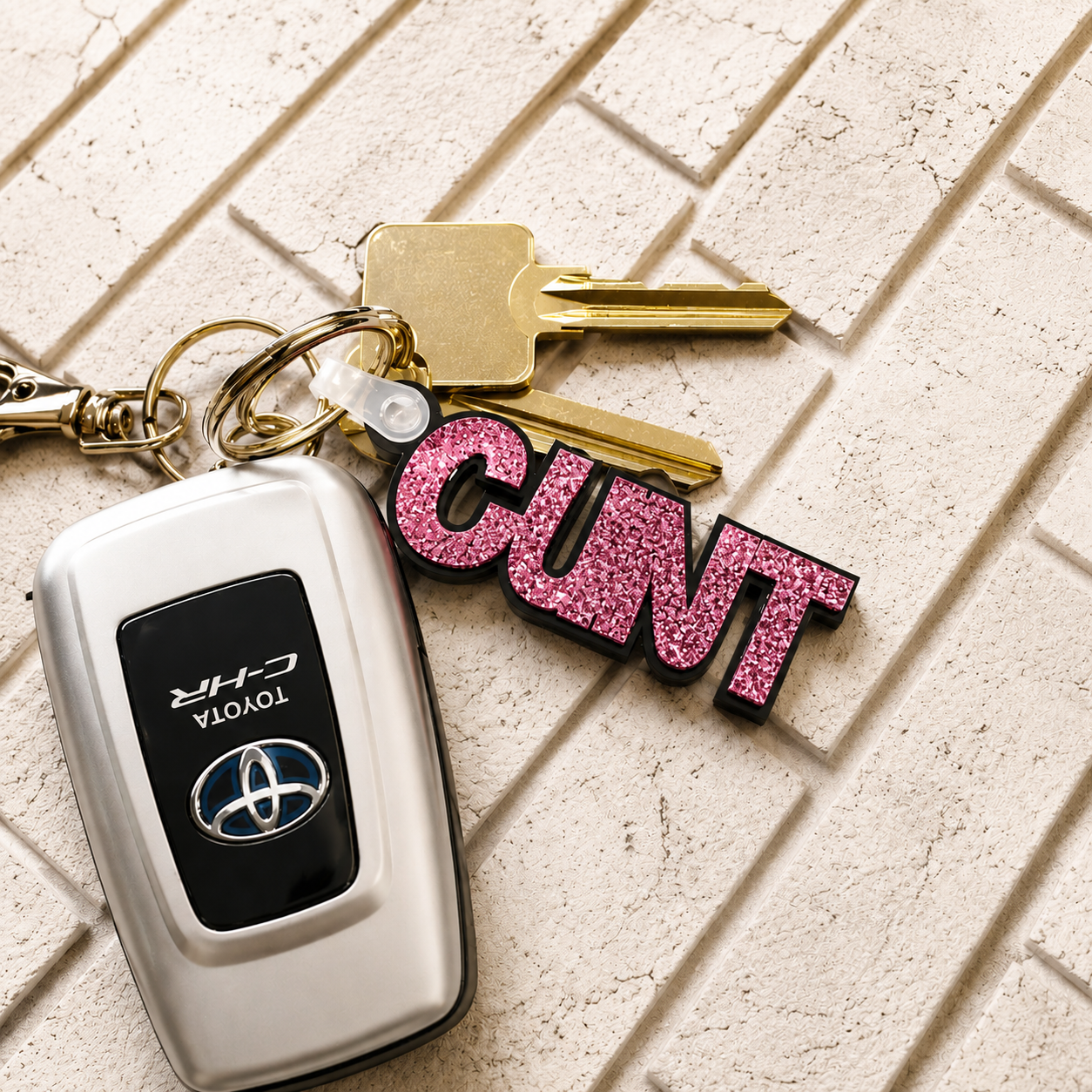 Sweary/Rude Acrylic 3D keyrings
