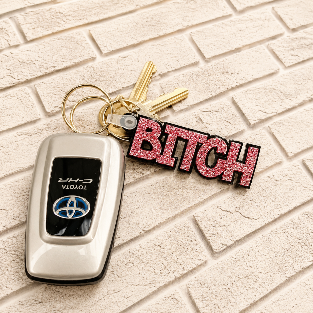 Sweary/Rude Acrylic 3D keyrings