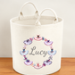 Personalised Ballerina Felt Storage Trug – Children's Toy & Dance Storage Basket