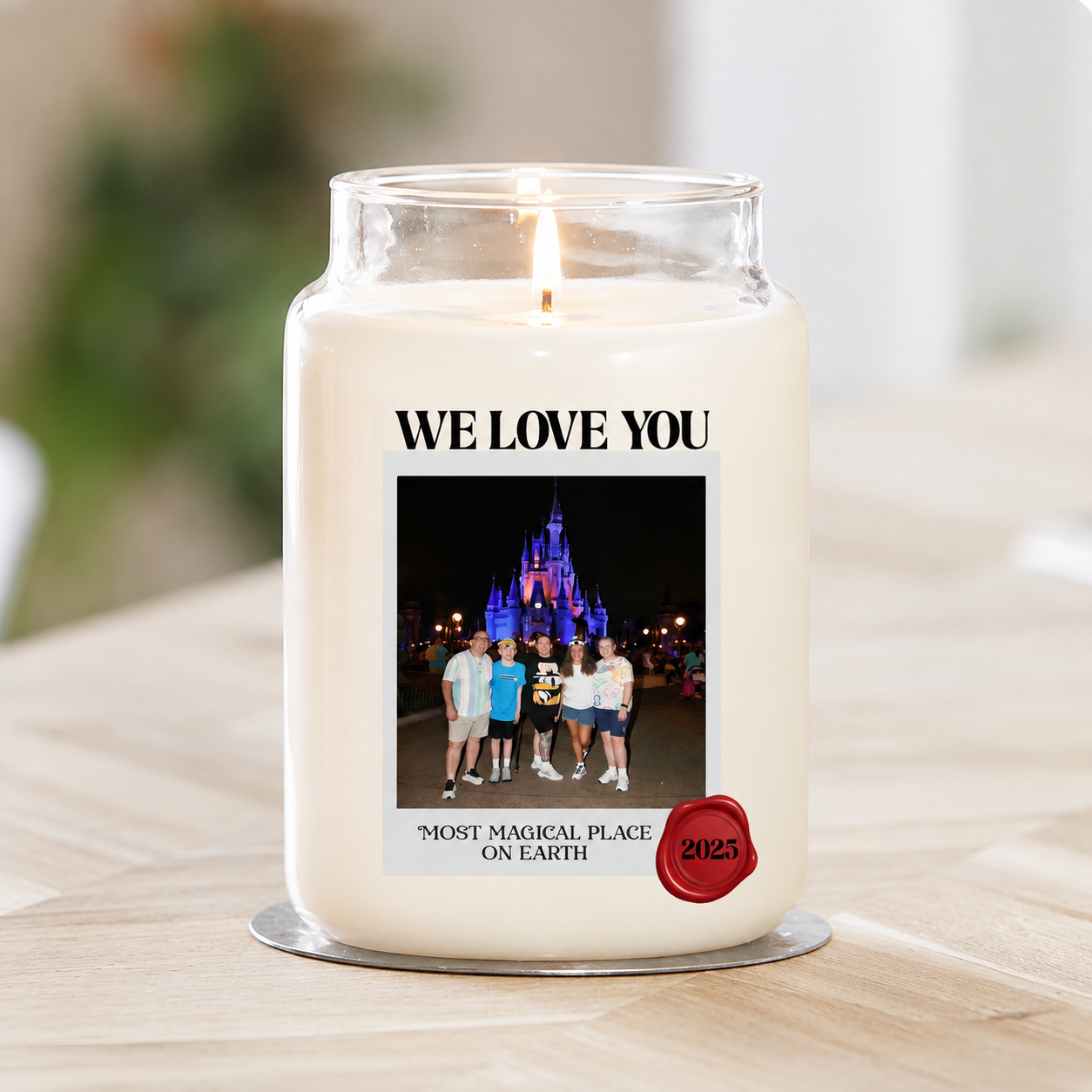 Personalised Photo Candle | Custom Text & Photo Gift