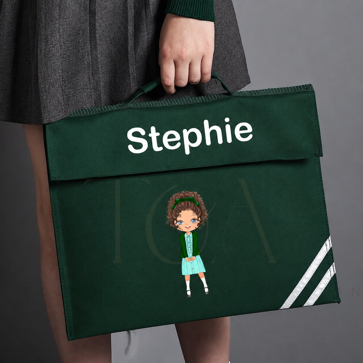 Personalised Character School Book Bag | Custom Child & Uniform Design