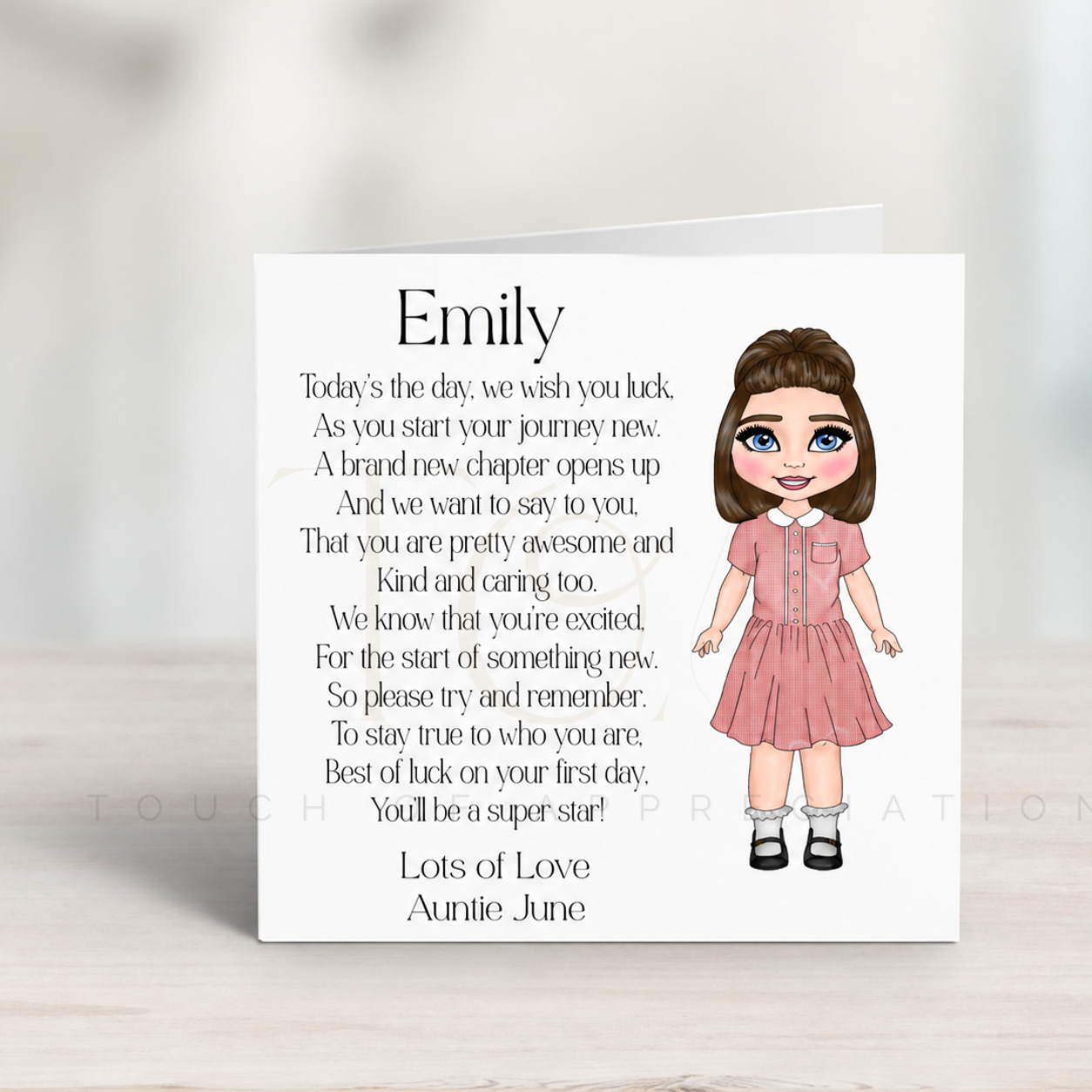 Personalised First Day of School Card | Custom Character School Card
