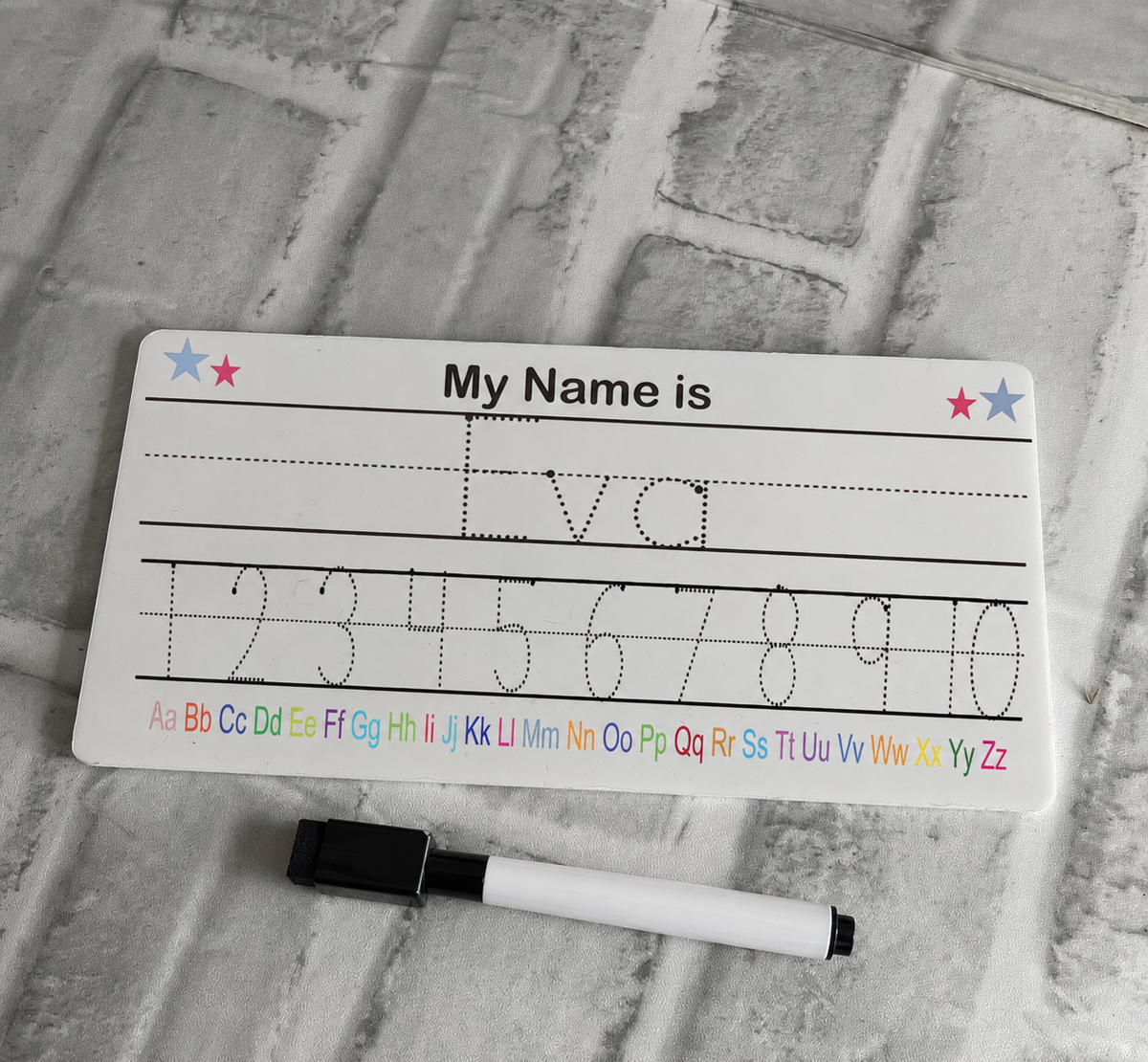 Personalised Name Tracing Mat | Reusable Learn to Write Practice Board