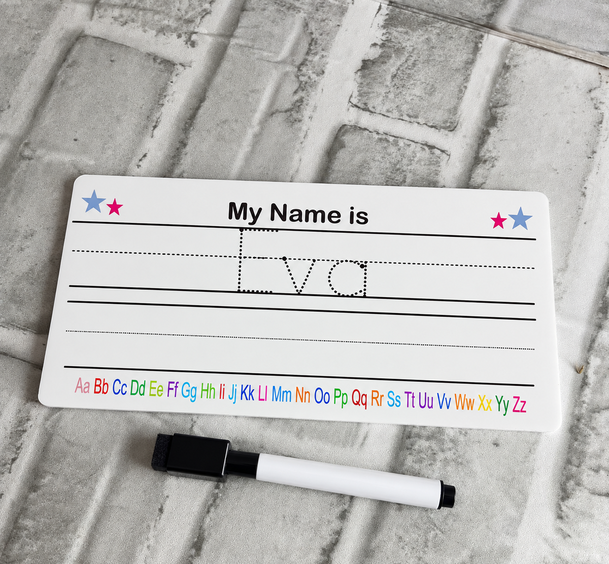 Personalised Name Tracing Mat | Reusable Learn to Write Practice Board