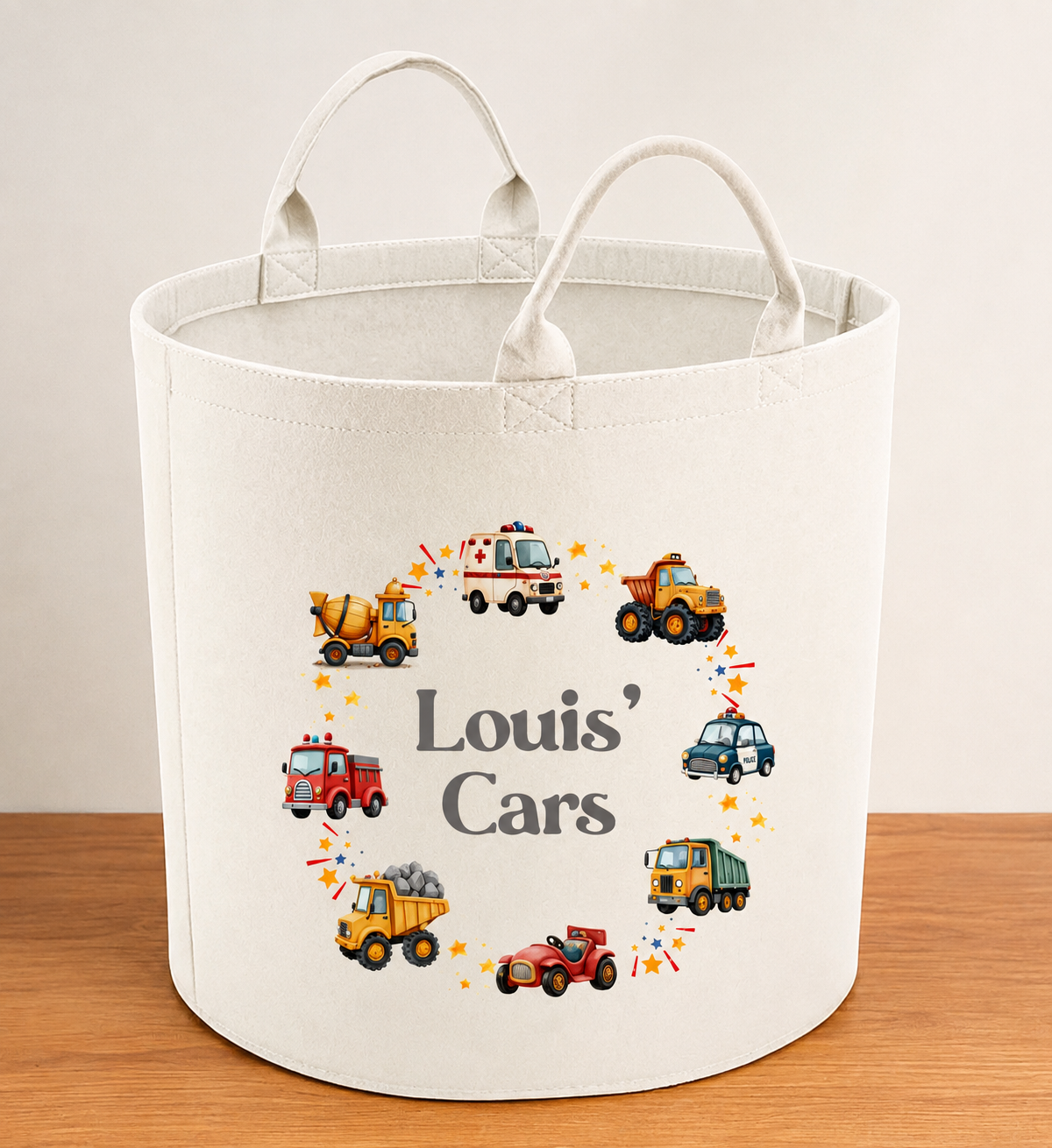 Personalised Toy Car Storage Trug – Large Kids Storage Basket