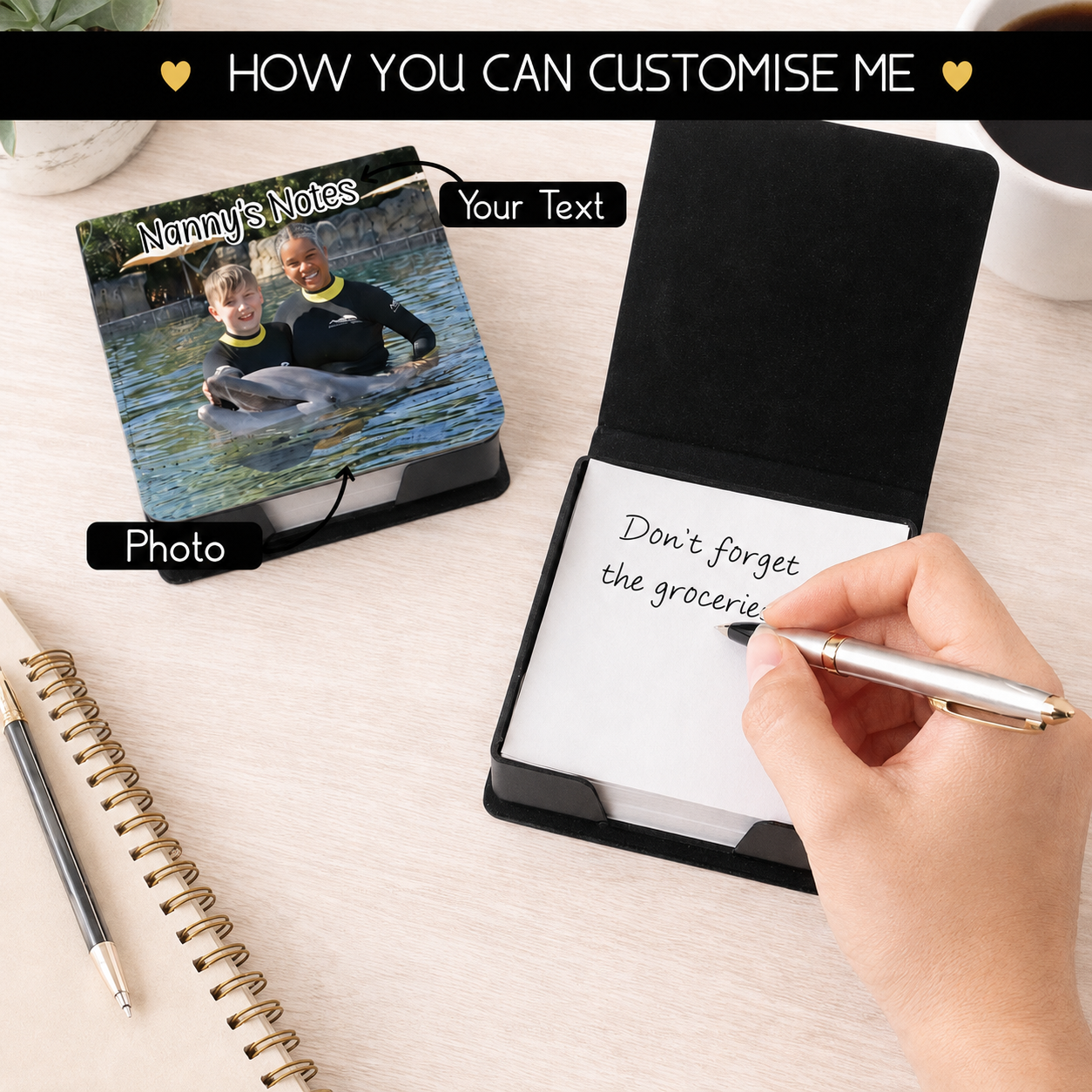 Personalised Photo Memo Pad Holder