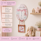 Personalised Hot Air Balloon Nursery Plaque | Baby Birth Announcement Wall Hanging | Custom Baby Name Sign | New Baby Keepsake Gift | Dream Big Decor