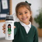 PERSONALISED SCHOOL WATER BOTTLE | Custom Child Water Bottle | School Uniform Character Bottle | Back To School Gift | Named Kids Drink Bottle | Reception Gift