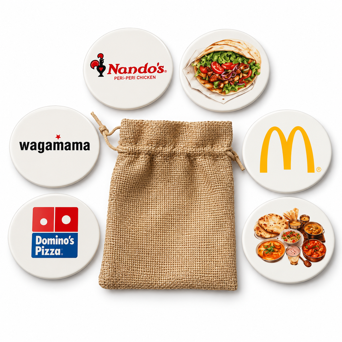 Personalised Takeaway Decision Tokens – Dinner & Takeout Picker Game