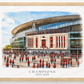 Arsenal Emirates Stadium Champions 2025-2026 Watercolour Print | A4 Football Stadium Wall Art | Arsenal Fan Gift | Printed on Linen Card
