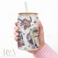 Labyrinth Inspired Frosted Glass Can