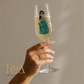 Personalised Prom Champagne Flute Glass – Custom Prom Dolly Design with Name