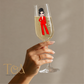 Personalised Prom Champagne Flute Glass – Custom Prom Dolly Design with Name