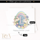 Personalised Easter Paper Cut Card with Initial & Name
