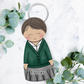 Personalised First Day of School Card & Keyring | Starting School Keepsake