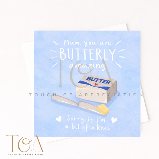 Funny Mum Card – Butterfly Amazing Butter Pun Card