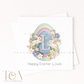 Personalised Easter Paper Cut Card with Initial & Name