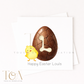 Personalised Chocolate Initial Easter Egg Card