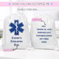Epilepsy Medical Bag for School | Personalised Seizure Emergency Kit | Kids Medication Drawstring Bag | Child Epilepsy Medicine Pouch