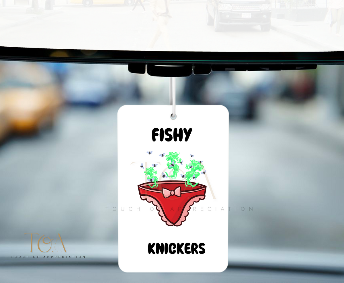 Fishy Knickers Funny Car Air Freshener – Rude Adult Humour Gift