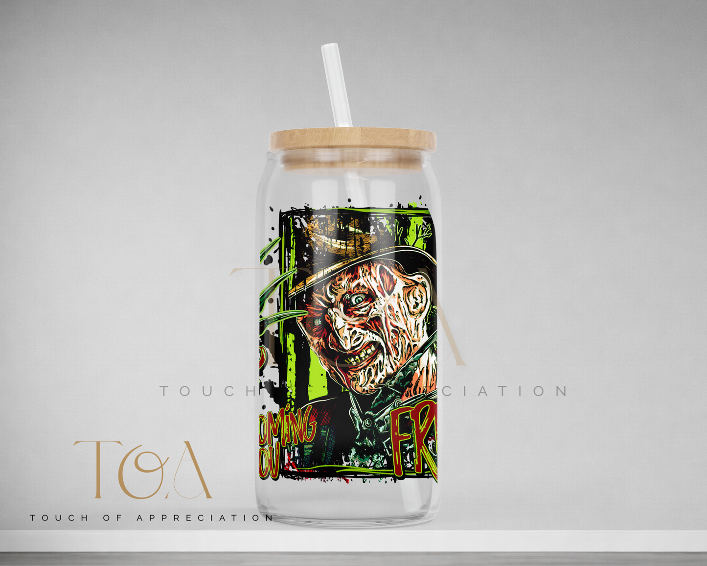 Retro Horror Movie Inspired 16oz Drinkware | Glass Can, Acrylic Can or Stainless Steel Tumbler