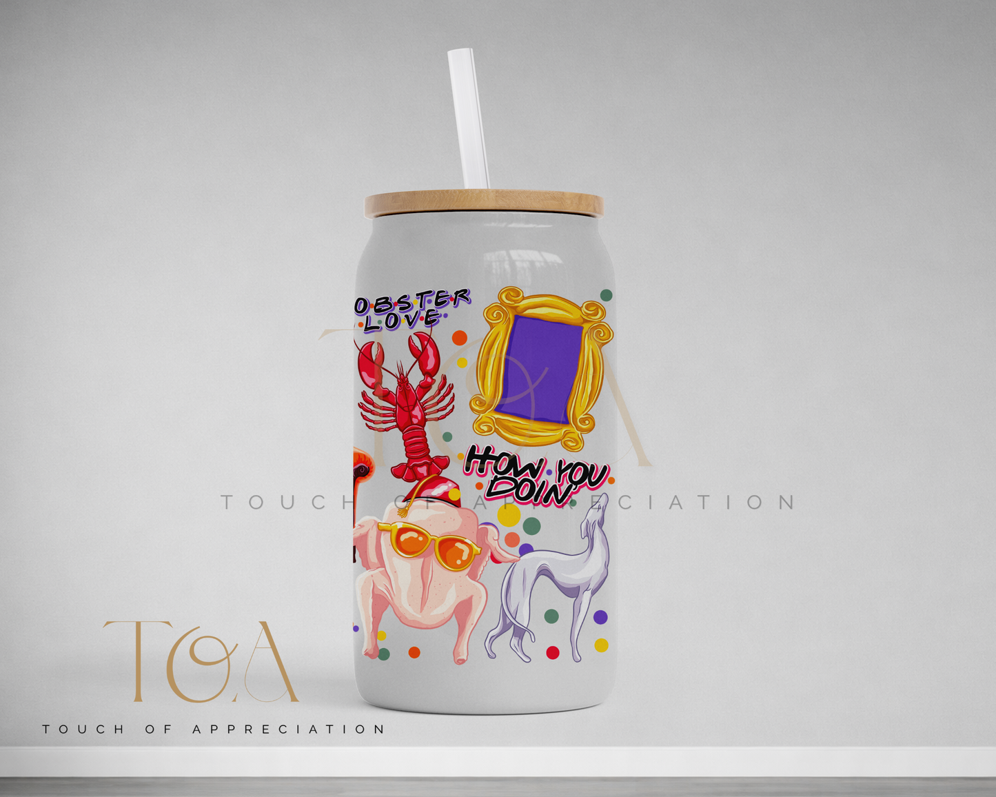 Friends Inspired 16oz Drinkware | Glass Can, Acrylic Can or Stainless Steel Tumbler
