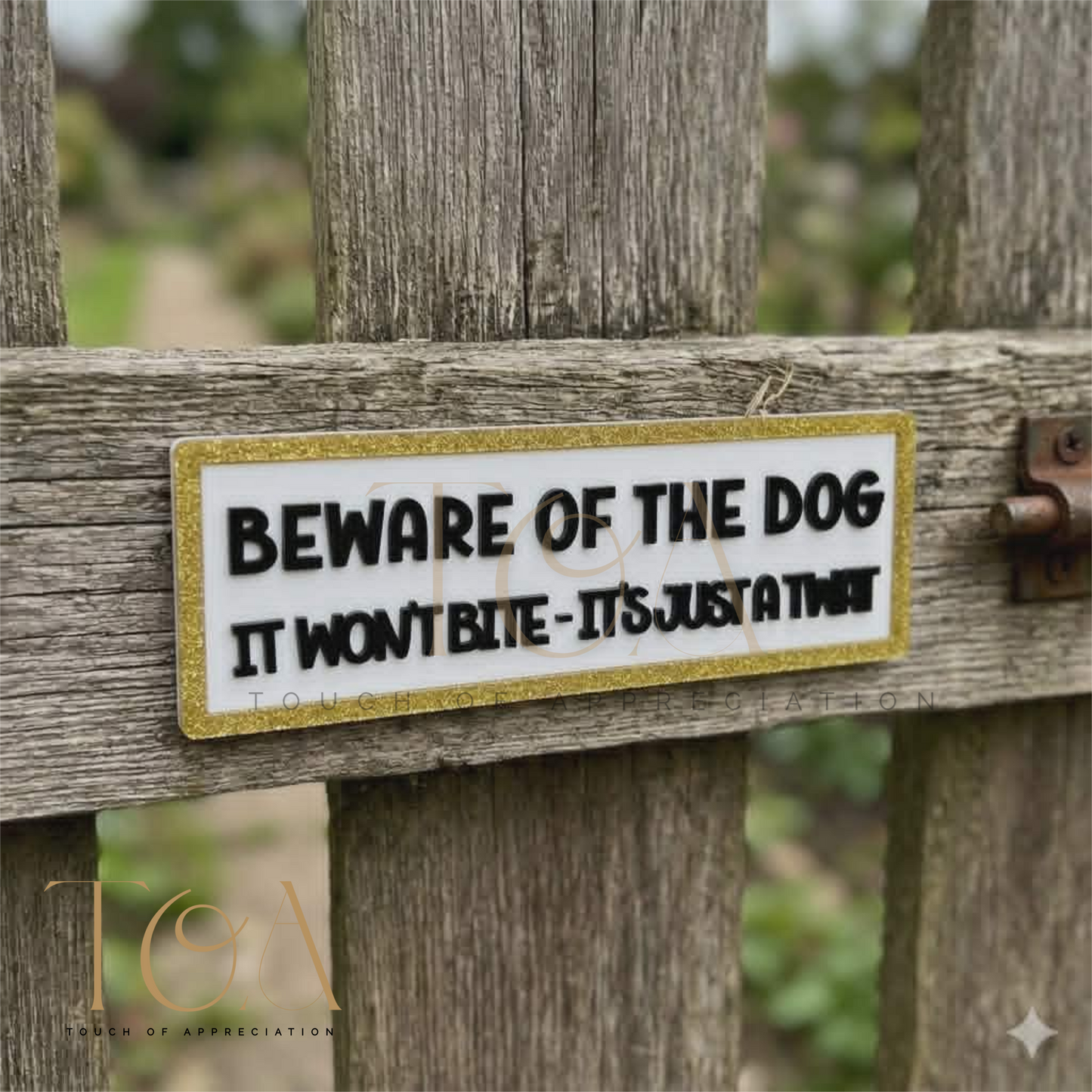 RUDE ACRYLIC SIGN
